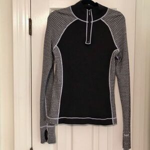 Dakini 100% Merino Wool 1/4 Zip Pullover Top Size Large